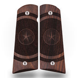 Bestpistolgrips Sig Sauer 1911 custom walnut grips with engraved star design