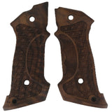 Bestpistolgrips Colt 1911 custom walnut wood grips with engraved professional target design