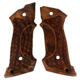 Bestpistolgrips Colt 1911 custom walnut wood grips with engraved professional target design