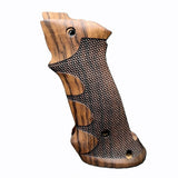 Bestpistolgrips Colt 1911 custom walnut grips with professional target engraving