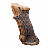 Bestpistolgrips Colt 1911 custom walnut wood grips with professional target engraving