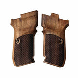 CZ 82 custom walnut wood grips with dragonskin checkering for CZ 82 pistol by Bestpistolgrips