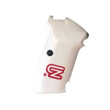 Cz 83 custom pistol grips made of white acrylic PMMA with engraved logo for improved grip and personalized style.