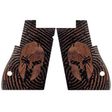 Walnutwood Desert Eagle custom pistol grips by Bestpistolgrips with engraved logo, designed for ergonomic comfort and style.