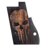 Walnutwood Desert Eagle custom pistol grips with engraved logo, designed for enhanced grip and aesthetic appeal.