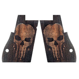 Walnutwood Desert Eagle custom pistol grips with engraved logo for Bestpistolgrips, showcasing detailed craftsmanship and finish.