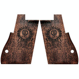 Desert Eagle custom pistol grips made of walnut wood with engraved logo by Bestpistolgrips.