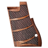 Desert Eagle custom walnut wood grips with checkering by Bestpistolgrips