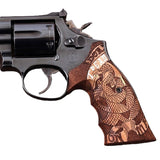 Smith & Wesson 500 Custom Pistol Grips, made from Walnut wood with custom logo made of silver