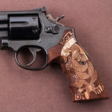Smith & Wesson 500 Custom Pistol Grips, made from Walnut wood with custom logo made of silver