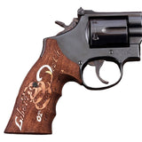 Smith & Wesson 500 Custom Pistol Grips, made from Walnut wood with custom logo made of silver