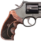 Smith & Wesson 460 .500 X Frame custom walnut wood grips for pistol, showcasing detailed grain and ergonomic design.