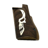 Left view of Desert Eagle custom pistol grips by Bestpistolgrips, showcasing textured black rubber handles for enhanced grip.