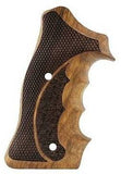 Smith & Wesson N Frame round butt grips by Bestpistolgrips, showing smooth wood finish and ergonomic design for a secure hold.