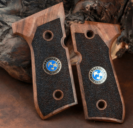 Beretta 92/96 Series Replacement Handles With Medallion - Factory Original Polymer Grips